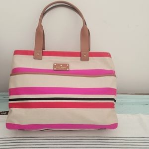Kate Spade Pink Striped Bag